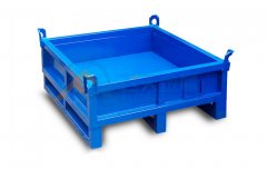 高强度四向车金属周转箱在自动化仓库应用