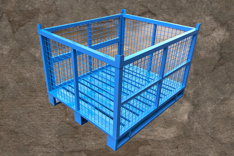 单侧开门折叠金属料箱